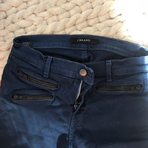 J Brand Moto Royal Blue Stretchy Skinny Jeans
